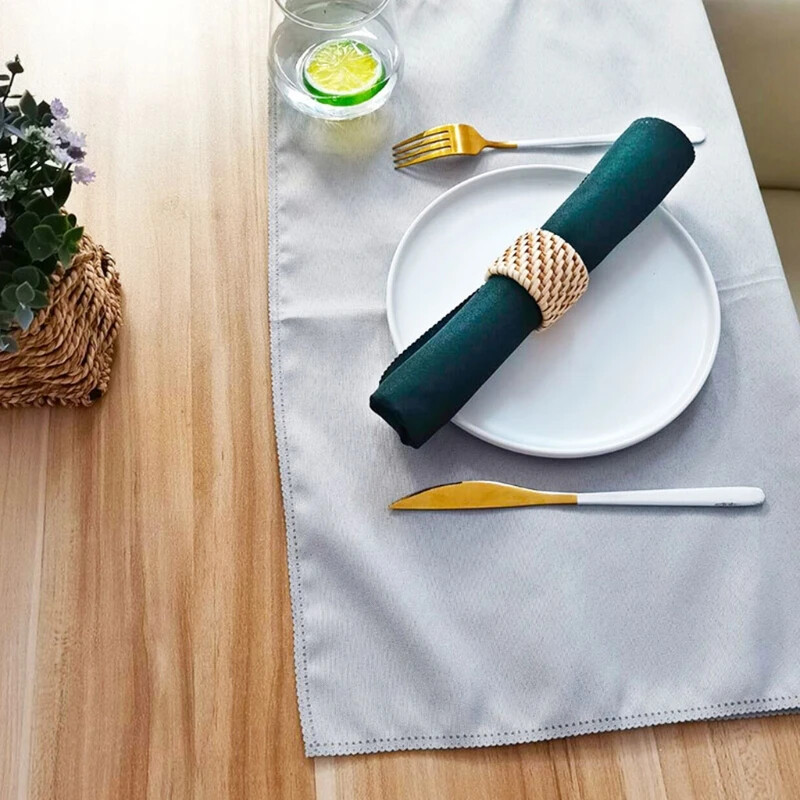 Ručno izrađeni tkani prsten za salvete Tkani rustikalni prirodni držač za salvete Drvena kopča za salvete od ratana Restoran Dekoracija stola za kućnu zabavu