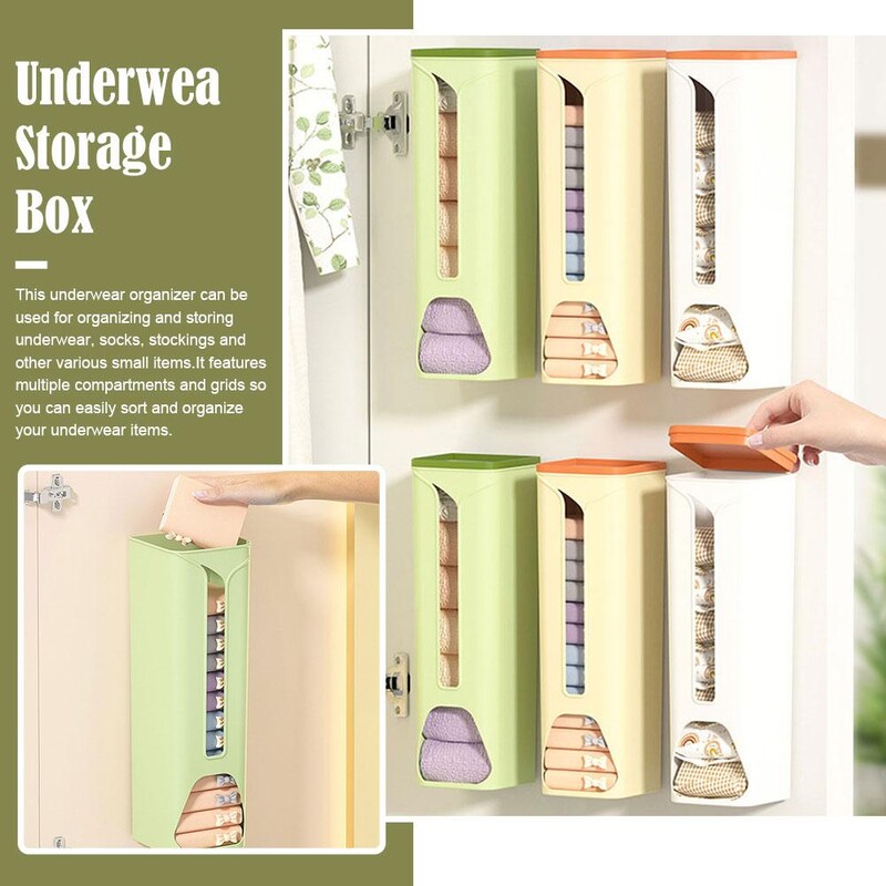 Pie sienas stiprināma apakšveļas glabāšanas kaste Sadzīves daudzfunkcionāls organizators Dozators Uzglabāšanas maisu kaste Atkritumu virtuves zeķe Q1N3