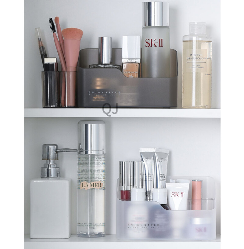 Шкаф с огледало, кутия за съхранение на козметика, баня в спалнята, кутия за сортиране на продукти за грижа за кожата на работния плот, поставка за съхранение на тоалетка