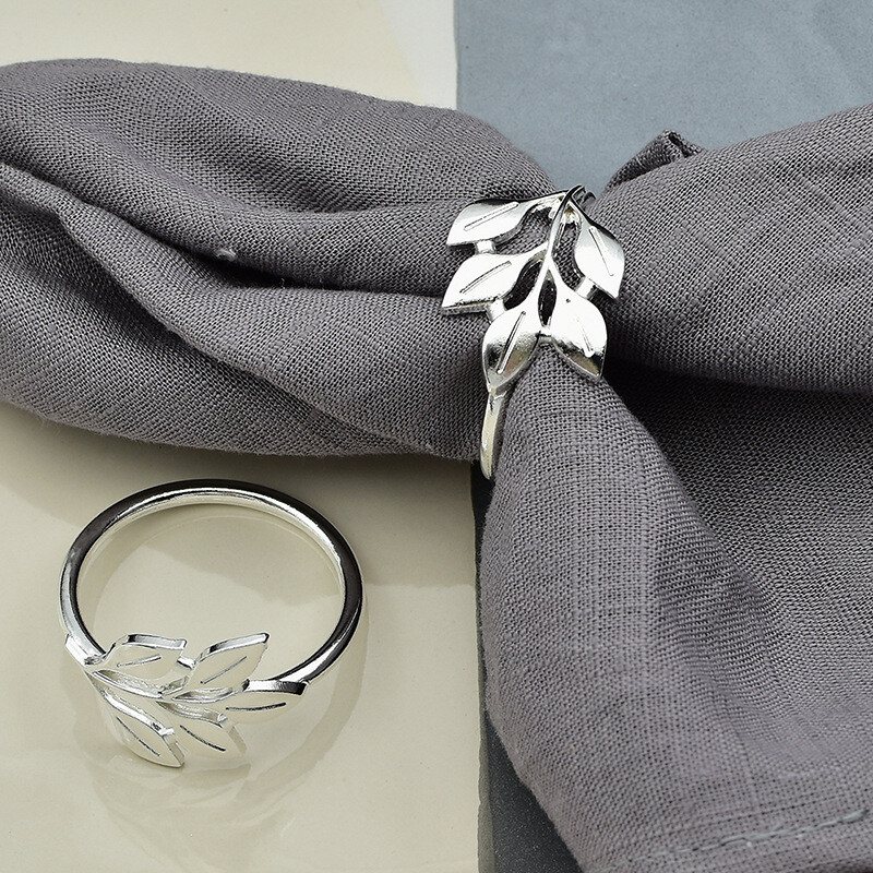 12kom Hotelski prsten za salvete Držač za salvete Jesenje lišće Kopča za salvete Božićna svadba Zlatni krug za salvete Dekorativni stol za večeru