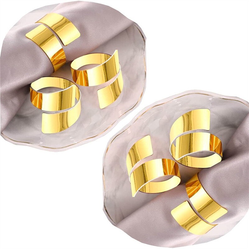 1/6 kom metalni prsten za salvete od legure za vjenčani stol Dekoracija Držač za salvete Servilletero vjenčani prsteni za ručnike Dekorativni stol za večeru
