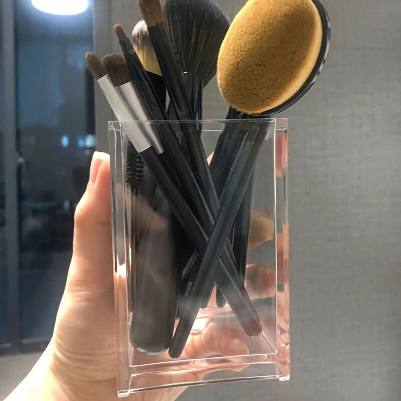 Meigipintsli hoidja Meigikorraldaja kosmeetikatoodete hoiukarp huulepulk kulmupliiatsi vitriin, akrüül läbipaistev plastkarp