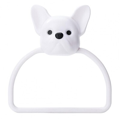 Инсталиране на релса за хавлии Симпатична щанга за хавлиени кърпи с форма на мече Спестяващ място Органайзер за монтиране на стена за баня Кухня Без пробиване