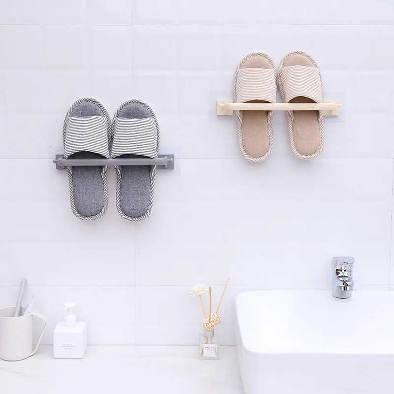 Perforirana šipka za ručnike bez paste Plastična kupaonica za pohranu Stalak za ručnike s jednom šipkom Stalak za ručnike kuhinja Kuka za pohranu samoljepljiva