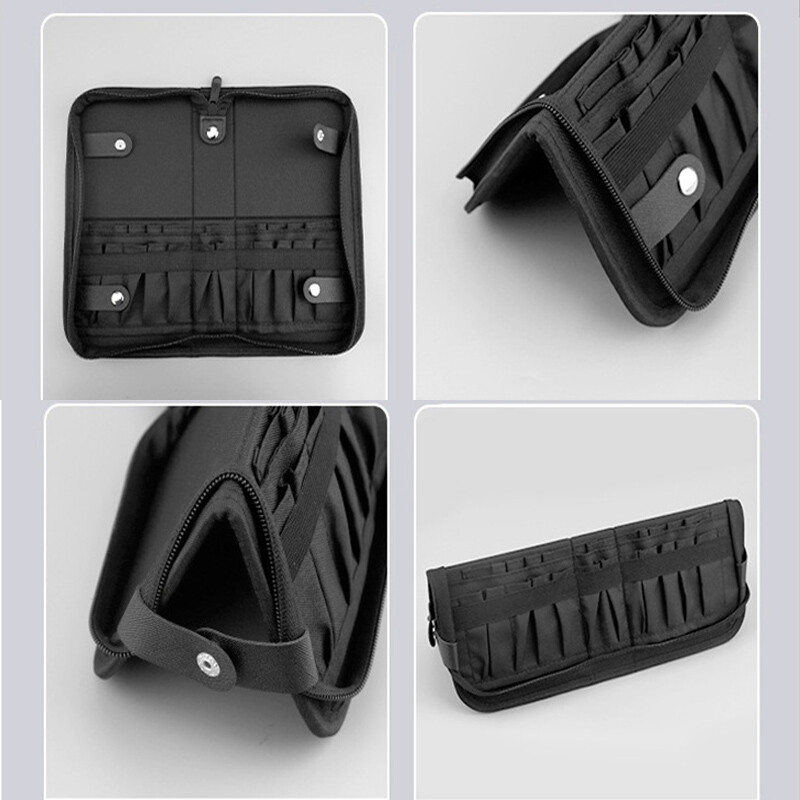 Sklopiva torbica za četke za šminkanje, patentni zatvarač, torbica za pohranu kozmetičkih alata za šminkanje, torbica za kistove za toaletne potrepštine, 29/23 rupa, organizator, alati za kistove za šminkanje