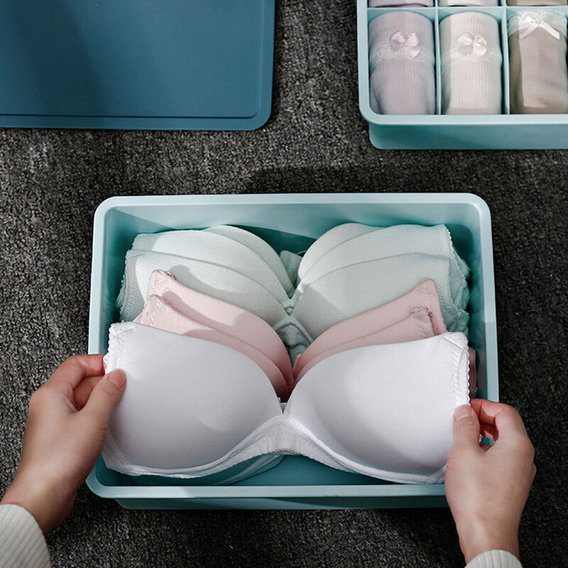 Kompaktan i učinkovit organizator za donje rublje za ormar PP plastični organizator za kutiju za pohranu donjeg rublja Kutija za pohranu ružičastog grudnjaka