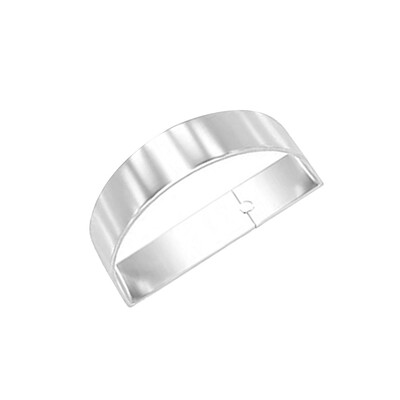 6Pcs Polukružni mat srebrni prstenovi za salvete za stolne postavke Vjenčanje Božićna zabava Stol za večeru Metalni prsteni za salvete HB68