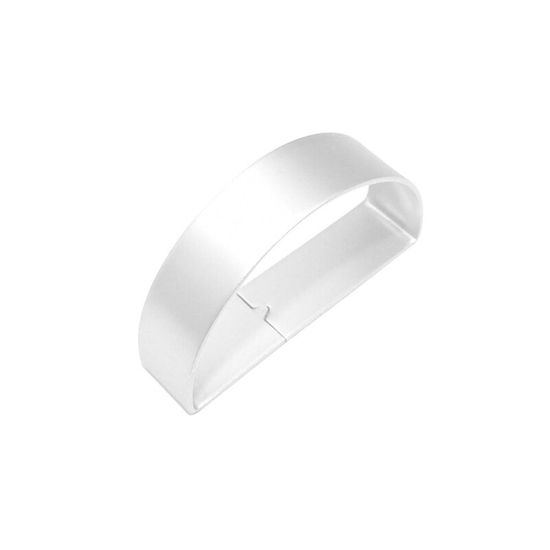 6Pcs Polukružni mat srebrni prstenovi za salvete za stolne postavke Vjenčanje Božićna zabava Stol za večeru Metalni prsteni za salvete HB68