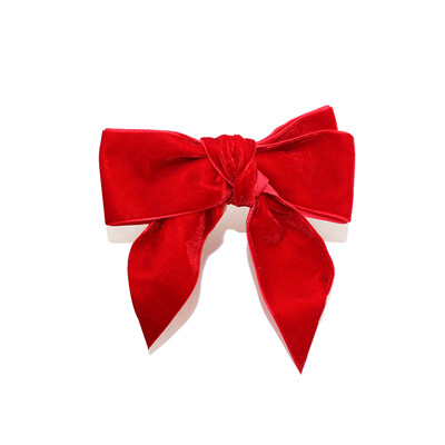 6Gb Red Bow salvešu gredzeni Ziemassvētku salvešu turētāji ar rokām darināti samta salvetes sprādzes Ziemassvētku kāzu ballītes vakariņu galda dekorēšanai