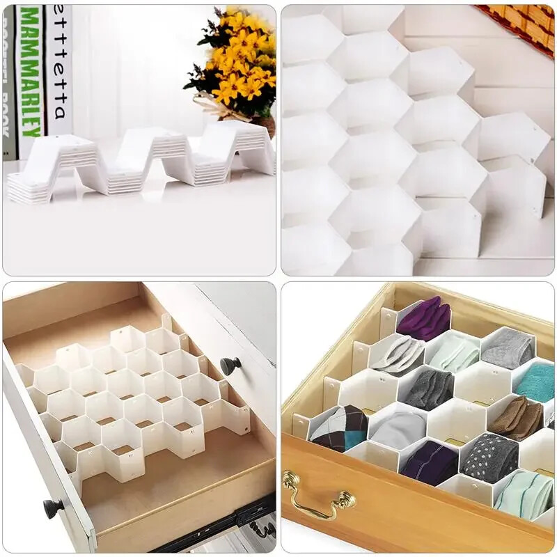 Koriniai stalčių skirstytuvai, individualus apatinių ir kojinių organizavimas, 18