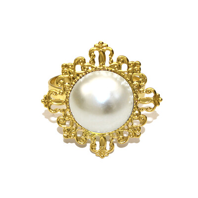 6kom Novi biserni prstenovi za salvete Srebrni držač za salvete Kopče za stolne salvete za postavljanje blagovaonskog stola Potrepštine za svadbenu božićnu zabavu