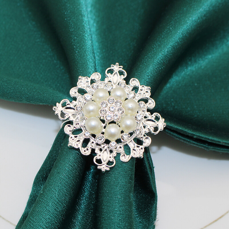 4 tk Pearl salvrätiku rõngad kuldsed salvrätikuhoidja pandlad aastapäeva pulmade keskosa lauakaunistus Halloweeni jõulud HB212