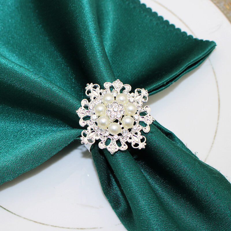 4 tk Pearl salvrätiku rõngad kuldsed salvrätikuhoidja pandlad aastapäeva pulmade keskosa lauakaunistus Halloweeni jõulud HB212