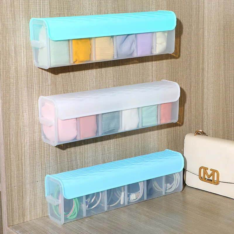 Pakabinamas permatomas apatinis trikotažas kelnaitės laikymo dėžutė kojinės laikymo dėžutė spinta Organizatorius miegamojo laikymo organizatorius