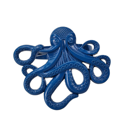 Obalna morska stvorenja, metalni prsteni za salvete, 6 kom., plavi nautički držači za salvete za kućni dekor, blagovaonski stol, banket, obiteljsko okupljanje