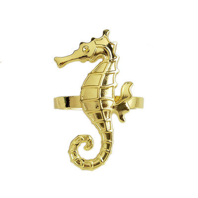 Obalna morska stvorenja, metalni prsteni za salvete, 6 kom., plavi nautički držači za salvete za kućni dekor, blagovaonski stol, banket, obiteljsko okupljanje