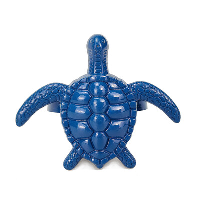 Obalna morska stvorenja, metalni prsteni za salvete, 6 kom., plavi nautički držači za salvete za kućni dekor, blagovaonski stol, banket, obiteljsko okupljanje