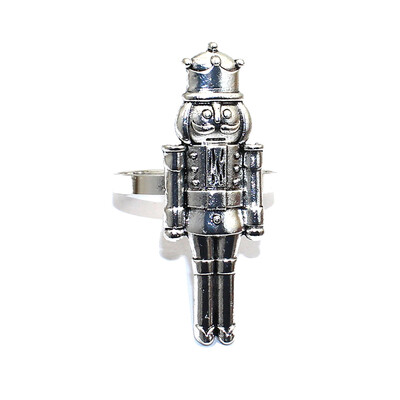 1kom Orašar prstenovi za salvete Vintage metalni vojnik Držači za salvete za božićno kućno blagdansko obiteljsko okupljanje Dekoracija blagovaonskog stola