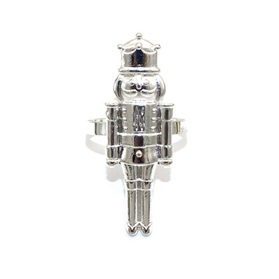 1kom Orašar prstenovi za salvete Vintage metalni vojnik Držači za salvete za božićno kućno blagdansko obiteljsko okupljanje Dekoracija blagovaonskog stola