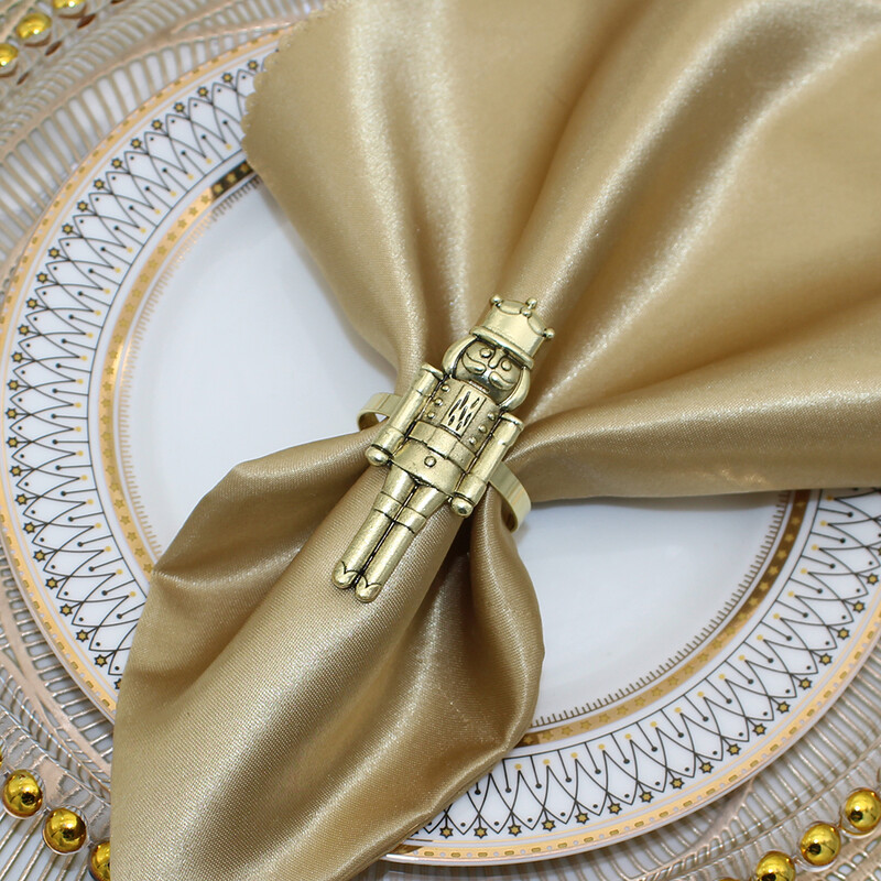 1kom Orašar prstenovi za salvete Vintage metalni vojnik Držači za salvete za božićno kućno blagdansko obiteljsko okupljanje Dekoracija blagovaonskog stola