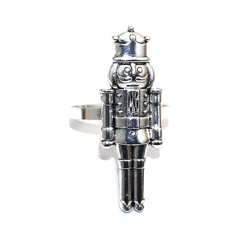 1kom Orašar prstenovi za salvete Vintage metalni vojnik Držači za salvete za božićno kućno blagdansko obiteljsko okupljanje Dekoracija blagovaonskog stola