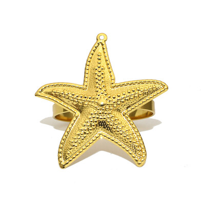 Dvianna 8kom/set prstenovi za salvete s temom oceana, retro metalni držači za salvete za kućnu plažu, dekoracija stola za vjenčanje HWM224