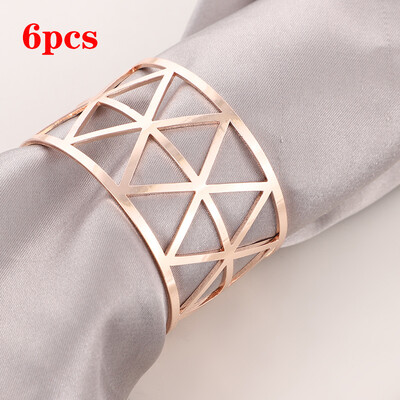 3/6/12Pcs Zlatni Srebrni prsten za salvete Šuplje papirnate kopče za salvete Držač za salvete Rođendan Vjenčanje Božićna zabava Dekoracija Stol za večeru