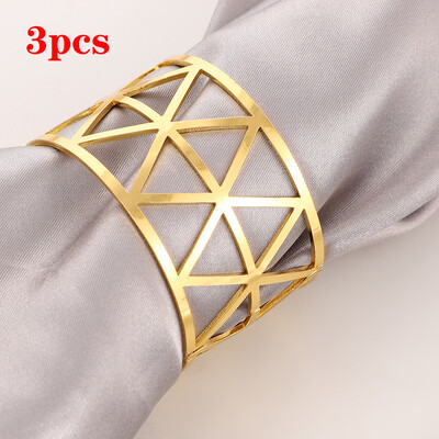 3/6/12Pcs Zlatni Srebrni prsten za salvete Šuplje papirnate kopče za salvete Držač za salvete Rođendan Vjenčanje Božićna zabava Dekoracija Stol za večeru