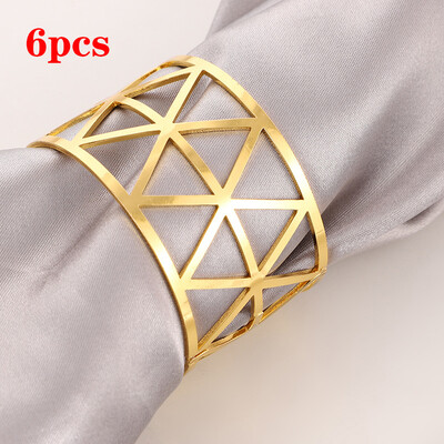 3/6/12Pcs Zlatni Srebrni prsten za salvete Šuplje papirnate kopče za salvete Držač za salvete Rođendan Vjenčanje Božićna zabava Dekoracija Stol za večeru