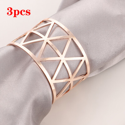 3/6/12Pcs Zlatni Srebrni prsten za salvete Šuplje papirnate kopče za salvete Držač za salvete Rođendan Vjenčanje Božićna zabava Dekoracija Stol za večeru