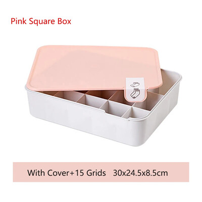 1/10/15 Tinklelis Plastikinė apatinių drabužių laikymo dėžutė su Mark Closet Organizer Stalčius apatiniams Kojinių dėžutės Liemenėlės laikiklis su dangteliu