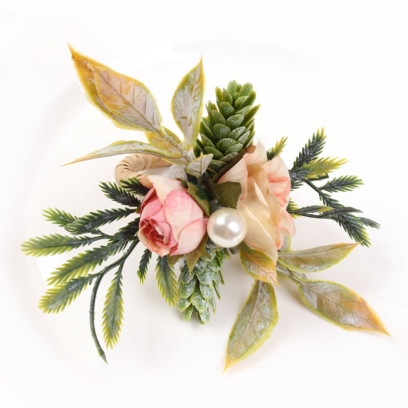 Držači prstenova za salvete Kopča od umjetnog cvijeta Dizajn ruža za večeru Poklopac za hotelsku svadbu Dekoracija blagovaonskog stola