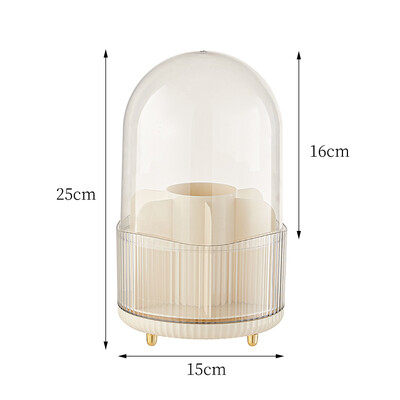 Forgó asztali sminkefék rendszerező fedéllel kozmetikai tároló doboz hordozható rúzs szemceruza tartó bőrápoló toll rendszerező