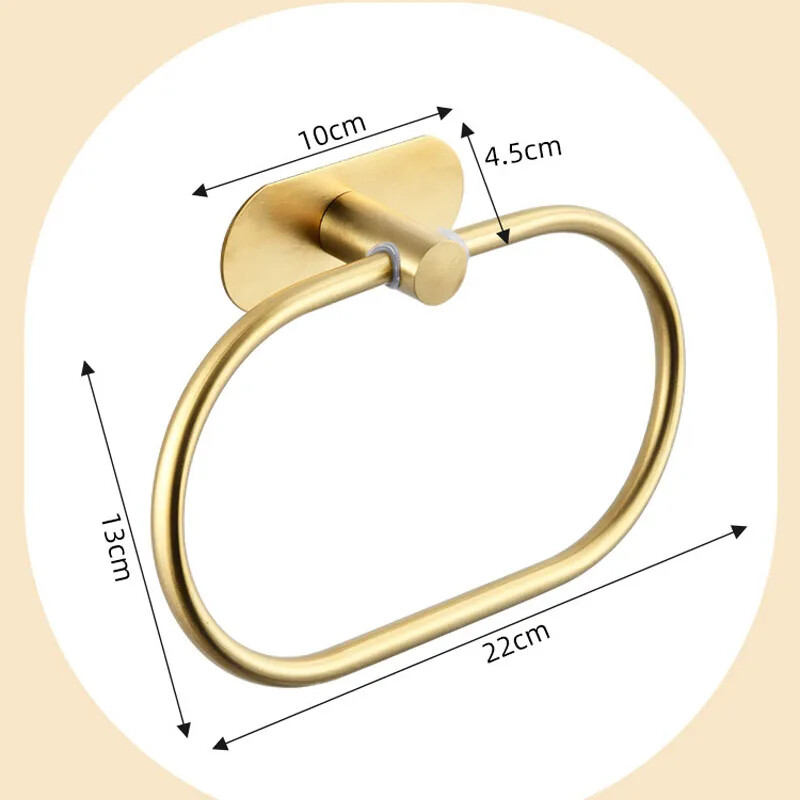 22CM kupaonski prsten za ručnike Kuka Hardver Dodaci Držač za pohranu Nehrđajući čelik Držač ručnika Moderna okrugla vješalica za ručnike