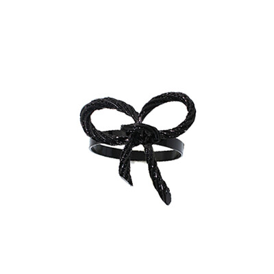 6Pcs Halloween prstenovi za salvete Okrugli Ghost Spider Leaf Držač za salvete Crna mašna Kopča za salvete za vjenčanja Dekoracija stolova za večere