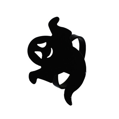 6Pcs Halloween prstenovi za salvete Okrugli Ghost Spider Leaf Držač za salvete Crna mašna Kopča za salvete za vjenčanja Dekoracija stolova za večere