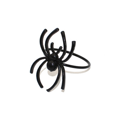 6Pcs Halloween prstenovi za salvete Okrugli Ghost Spider Leaf Držač za salvete Crna mašna Kopča za salvete za vjenčanja Dekoracija stolova za večere