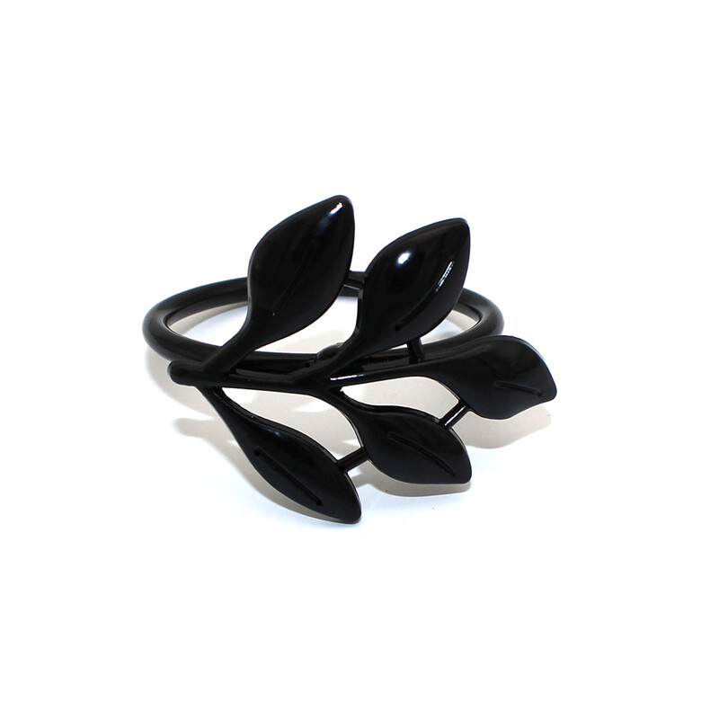 6Pcs Halloween prstenovi za salvete Okrugli Ghost Spider Leaf Držač za salvete Crna mašna Kopča za salvete za vjenčanja Dekoracija stolova za večere