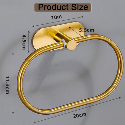 Držač ručnika od nehrđajućeg čelika Samoljepljivi stalak za kupaonske ručnike Kućanski antikorozivni prsten za vješalice za ruke Alat za pohranu Pribor