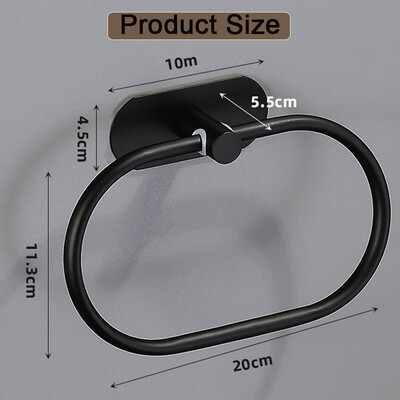Držač ručnika od nehrđajućeg čelika Samoljepljivi stalak za kupaonske ručnike Kućanski antikorozivni prsten za vješalice za ruke Alat za pohranu Pribor