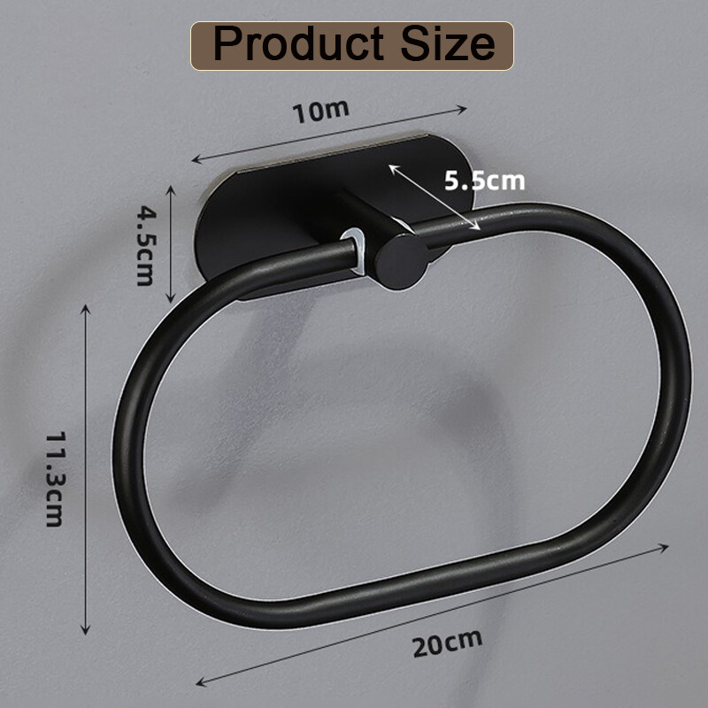Držač ručnika od nehrđajućeg čelika Samoljepljivi stalak za kupaonske ručnike Kućanski antikorozivni prsten za vješalice za ruke Alat za pohranu Pribor
