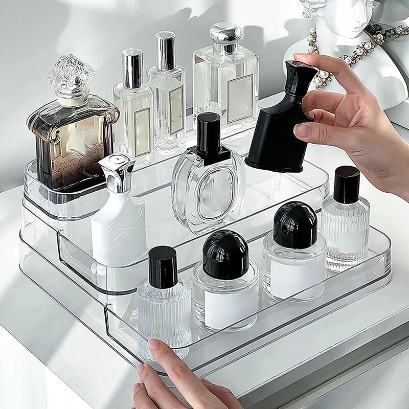 Stalinio kompiuterio kvepalų lentyna Vonios makiažo laikiklis Kvepalų Aromaterapijos Organizatorius Odos priežiūros produktų laikymo lentynėlė