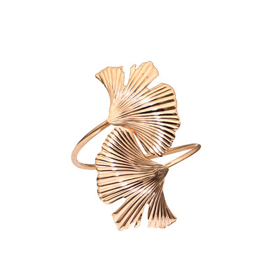 12Pcs Gingko prsten za salvete Držači za salvete sa zlatnim listićima za vjenčanje Božićni ukras stola za Dan zahvalnosti i svakodnevnu upotrebu HB49