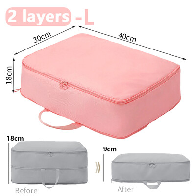 Ušteda prostora Kompresivno pakiranje Putna torba za pohranu Kocke Vodootporan najlonski kovčeg Prijenosni s torbom Organizator za prtljagu