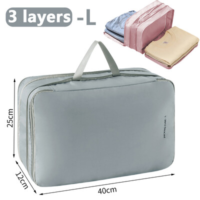 Ušteda prostora Kompresivno pakiranje Putna torba za pohranu Kocke Vodootporan najlonski kovčeg Prijenosni s torbom Organizator za prtljagu