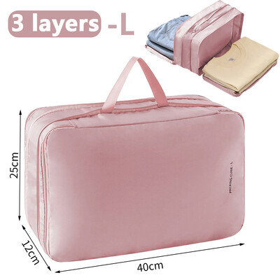 Ušteda prostora Kompresivno pakiranje Putna torba za pohranu Kocke Vodootporan najlonski kovčeg Prijenosni s torbom Organizator za prtljagu