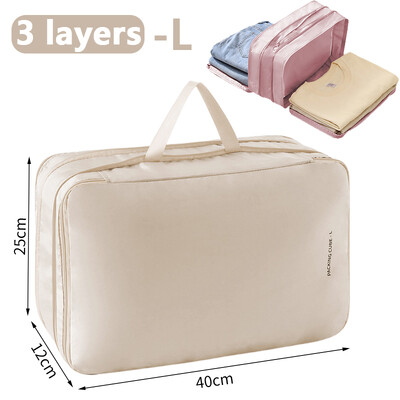 Ušteda prostora Kompresivno pakiranje Putna torba za pohranu Kocke Vodootporan najlonski kovčeg Prijenosni s torbom Organizator za prtljagu