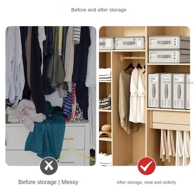 Kreativna posteljina Kutija za pohranu Plahta za odjeću 4-dijelni organizator Garderoba Pokrivač Navlaka za poplun Netkana kutija za pohranu
