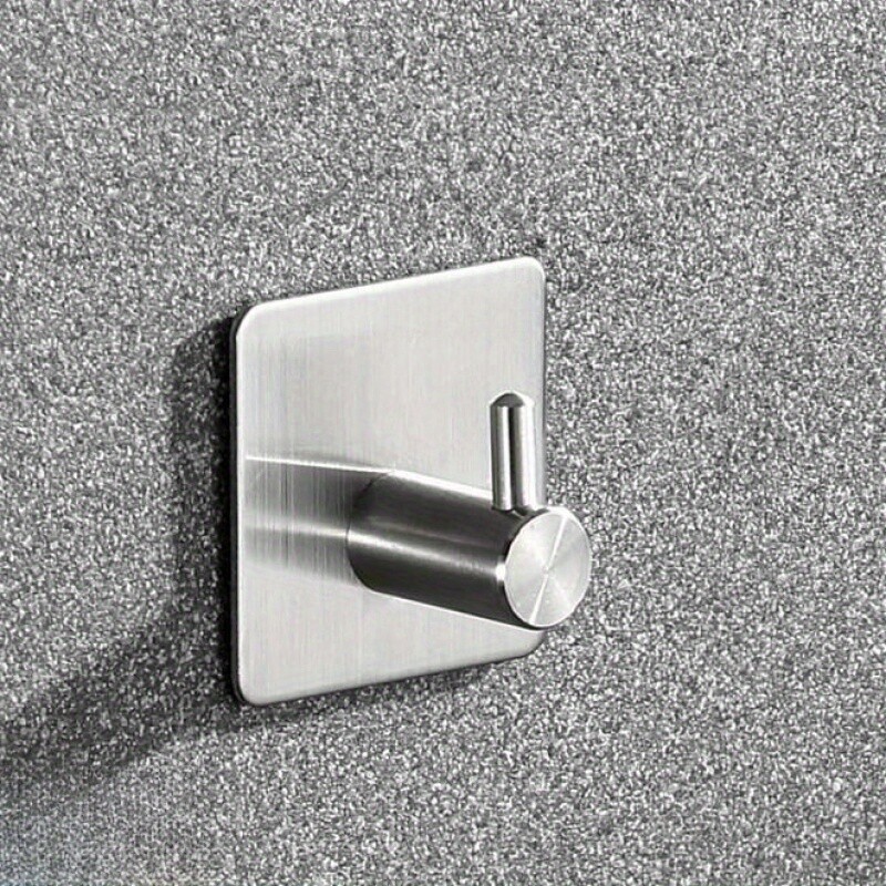 4бр. Залепваща тежкотоварна стенна кука Водоустойчива неръждаема стомана, Монтаж - Баня и спалня