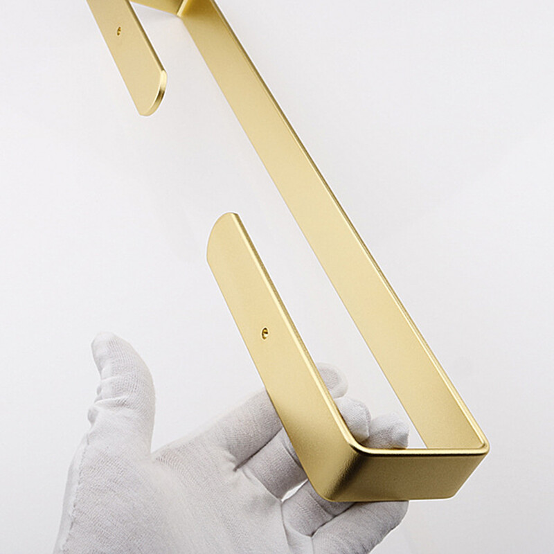 Zlatni držač za kupaonske ručnike Kuhinjska rola Stalak za papirnate ručnike Polica za odlaganje Kućni organizator Samoljepljivi na vijke Bez bušilice